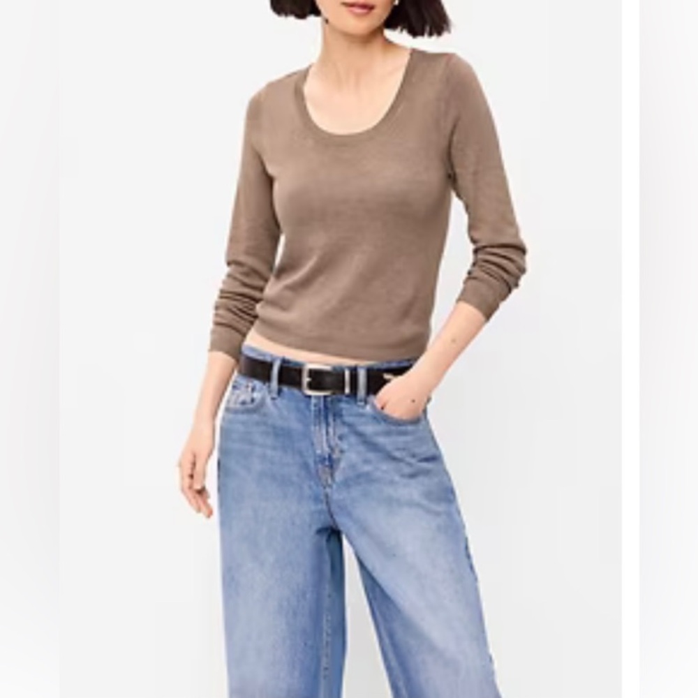 NWT Tan Crop Sweater OLD NAVY L
